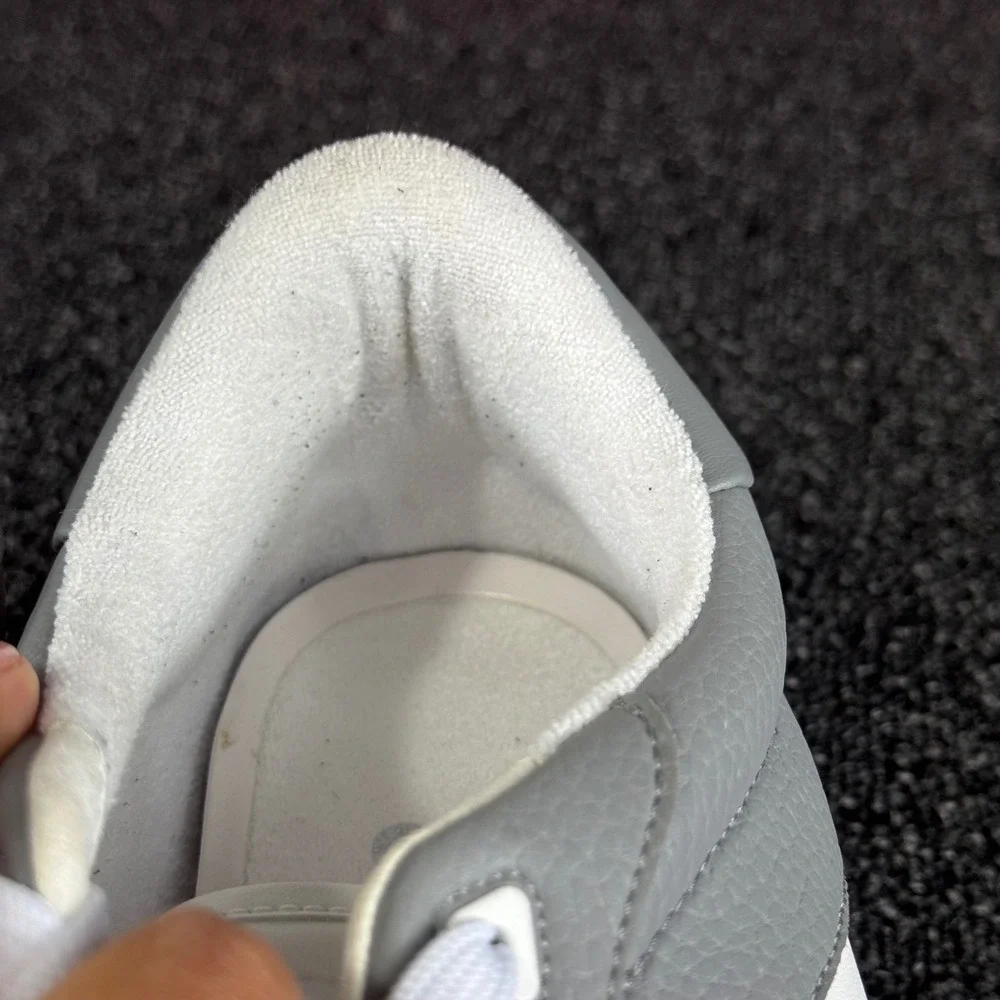 Alo Yoga Alo-X Sneaker Vegan Leather Grey White Mens 12.5 Womens 14 unisex